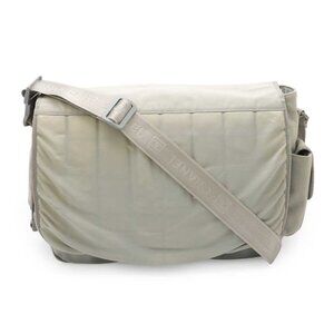 CHANEL Gray Logo Shoulder Bag